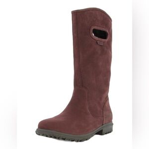 Bogs Boots Women’s Sz 6 Betty Tall 13" Pull On Lined Waterproof Suede Burgundy